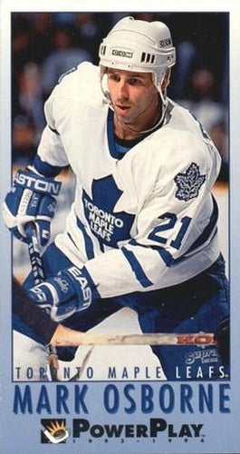 #452 Mark Osborne - Toronto Maple Leafs - 1993-94 Fleer PowerPlay Hockey
