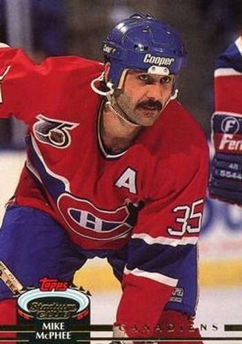 #452 Mike McPhee - Montreal Canadiens - 1992-93 Stadium Club Hockey