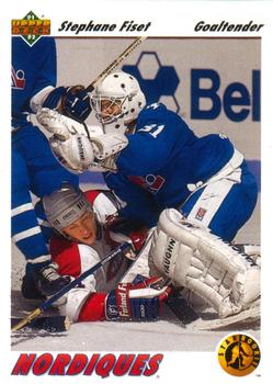 #452 Stephane Fiset - Quebec Nordiques - 1991-92 Upper Deck Hockey