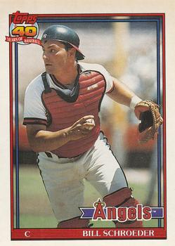 #452 Bill Schroeder - California Angels - 1991 O-Pee-Chee Baseball