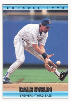#452 Dale Sveum - Milwaukee Brewers - 1992 Donruss Baseball