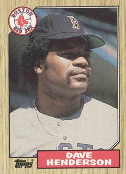 #452 Dave Henderson - Boston Red Sox - 1987 Topps Baseball