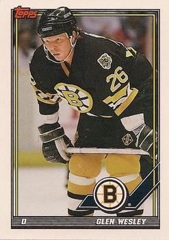 #452 Glen Wesley - Boston Bruins - 1991-92 Topps Hockey