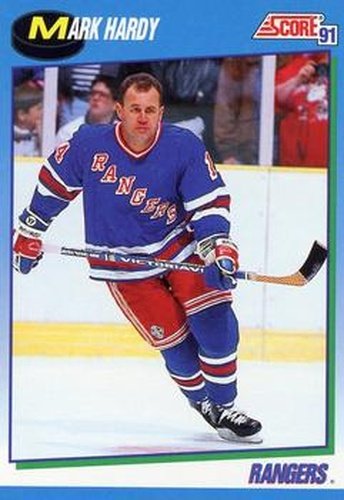 #453 Mark Hardy - New York Rangers - 1991-92 Score Canadian Hockey