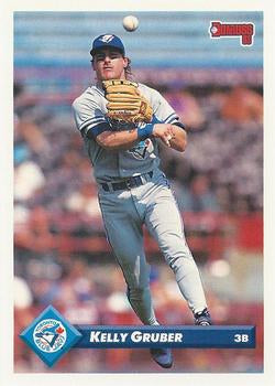 #453 Kelly Gruber - Toronto Blue Jays - 1993 Donruss Baseball