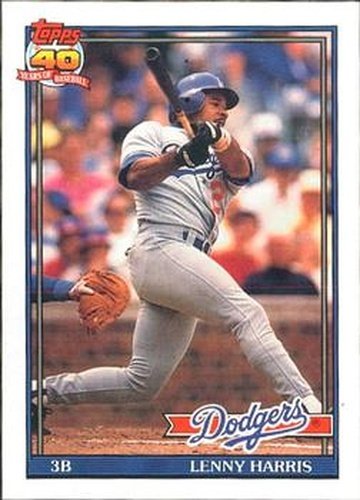 #453 Lenny Harris - Los Angeles Dodgers - 1991 O-Pee-Chee Baseball