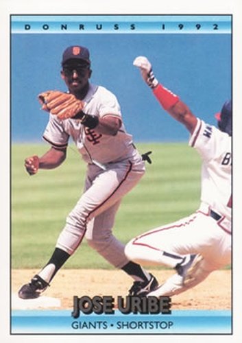 #453 Jose Uribe - San Francisco Giants - 1992 Donruss Baseball