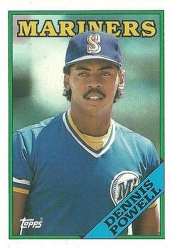 #453 Dennis Powell - Seattle Mariners - 1988 Topps Baseball