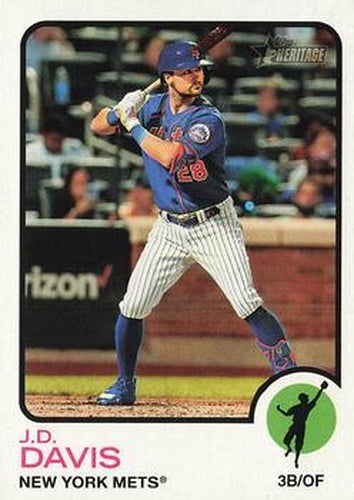 #453 J.D. Davis - New York Mets - 2022 Topps Heritage Baseball