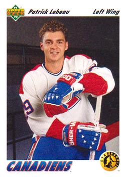 #453 Patrick Lebeau - Montreal Canadiens - 1991-92 Upper Deck Hockey