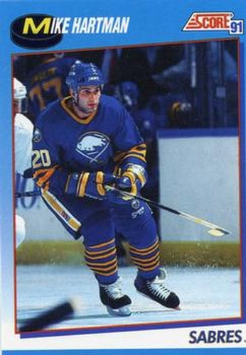 #454 Mike Hartman - Buffalo Sabres - 1991-92 Score Canadian Bilingual Hockey
