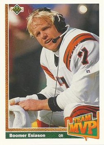 #454 Boomer Esiason - Cincinnati Bengals - 1991 Upper Deck Football