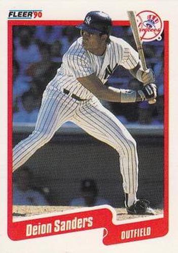 #454 Deion Sanders - New York Yankees - 1990 Fleer USA Baseball