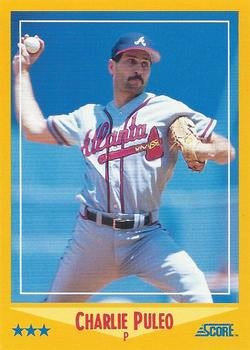 #454 Charlie Puleo - Atlanta Braves - 1988 Score Baseball