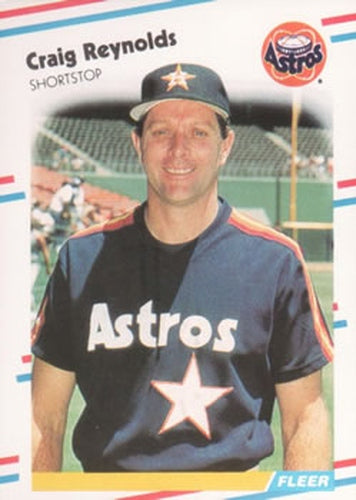 #454 Craig Reynolds - Houston Astros - 1988 Fleer Baseball