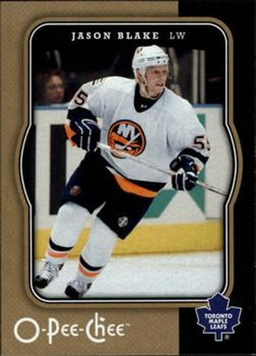 #454 Jason Blake - Toronto Maple Leafs - 2007-08 O-Pee-Chee Hockey