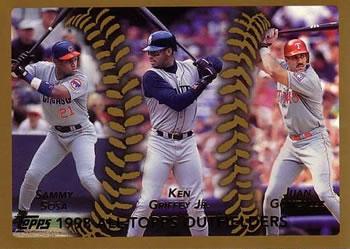 #454 Sammy Sosa / Ken Griffey Jr. / Juan Gonzalez - Chicago Cubs / Seattle Mariners / Texas Rangers - 1999 Topps Baseball