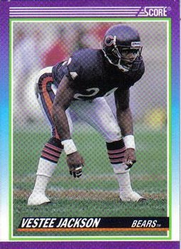 #454 Vestee Jackson - Chicago Bears - 1990 Score Football