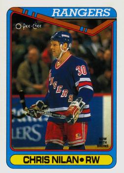 #454 Chris Nilan - New York Rangers - 1990-91 O-Pee-Chee Hockey