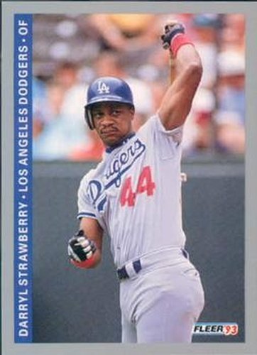 #454 Darryl Strawberry - Los Angeles Dodgers - 1993 Fleer Baseball
