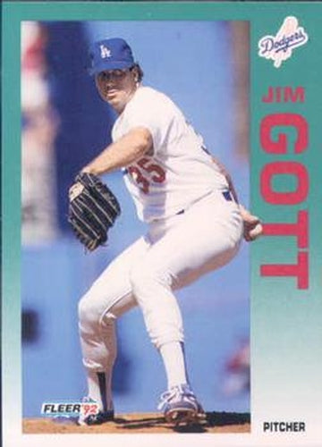 #454 Jim Gott - Los Angeles Dodgers - 1992 Fleer Baseball