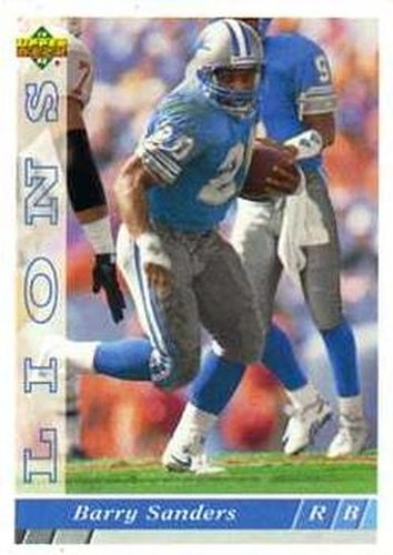 #454 Barry Sanders - Detroit Lions - 1993 Upper Deck Football