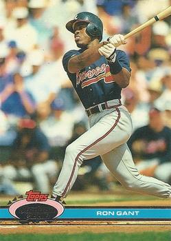 #454 Ron Gant - Atlanta Braves - 1991 Stadium Club Baseball