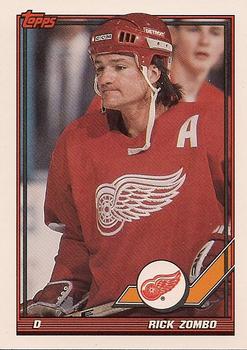 #454 Rick Zombo - Detroit Red Wings - 1991-92 Topps Hockey