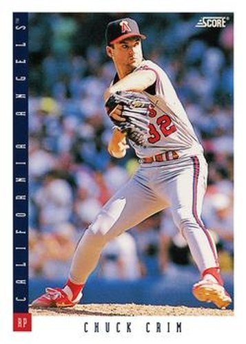 #455 Chuck Crim - California Angels - 1993 Score Baseball