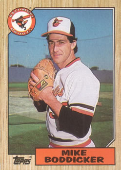 #455 Mike Boddicker - Baltimore Orioles - 1987 Topps Baseball