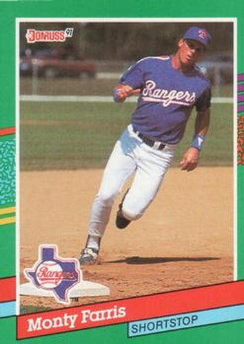 #455 Monty Fariss - Texas Rangers - 1991 Donruss Baseball