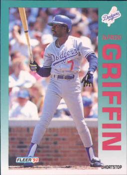 #455 Alfredo Griffin - Los Angeles Dodgers - 1992 Fleer Baseball