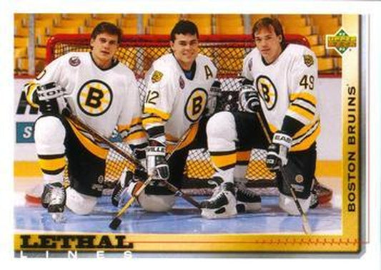 #455 Adam Oates / Joe Juneau / Dmitri Kvartalnov - Boston Bruins - 1992-93 Upper Deck Hockey