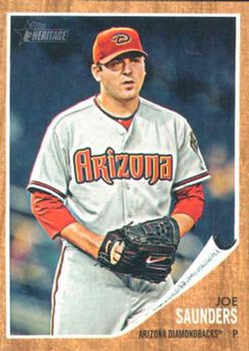 #455 Joe Saunders - Arizona Diamondbacks - 2011 Topps Heritage Baseball