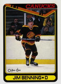 #455 Jim Benning - Vancouver Canucks - 1990-91 O-Pee-Chee Hockey
