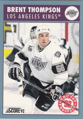 #455 Brent Thompson - Los Angeles Kings - 1992-93 Score Canadian Hockey