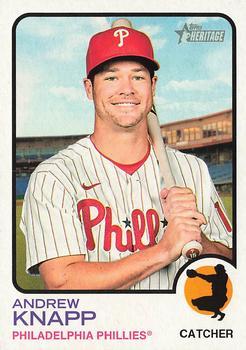 #455 Andrew Knapp - Philadelphia Phillies - 2022 Topps Heritage Baseball