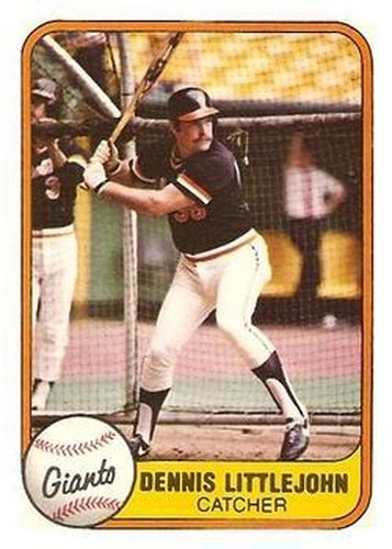 #455 Dennis Littlejohn - San Francisco Giants - 1981 Fleer Baseball