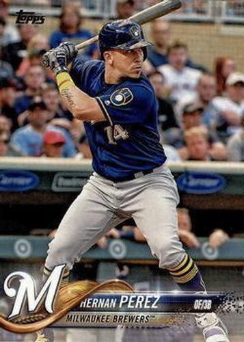 #455 Hernan Perez - Milwaukee Brewers - 2018 Topps Baseball