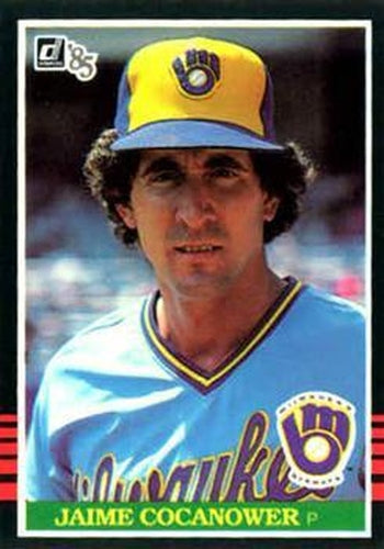 #455 Jaime Cocanower - Milwaukee Brewers - 1985 Donruss Baseball