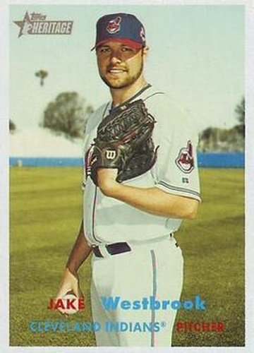#455 Jake Westbrook - Cleveland Indians - 2006 Topps Heritage Baseball
