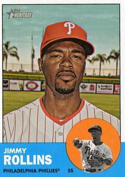 #455 Jimmy Rollins - Philadelphia Phillies - 2012 Topps Heritage Baseball