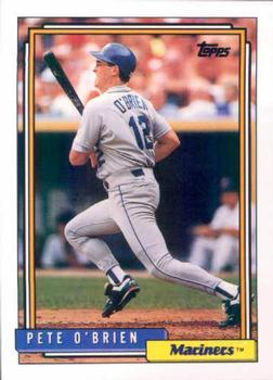 #455 Pete O'Brien - Seattle Mariners - 1992 Topps Baseball