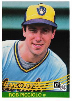 #455 Rob Picciolo - Milwaukee Brewers - 1984 Donruss Baseball