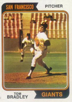 #455 Tom Bradley - San Francisco Giants - 1974 Topps Baseball