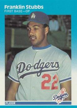 #455 Franklin Stubbs - Los Angeles Dodgers - 1987 Fleer Baseball