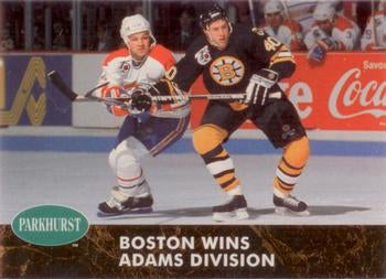 #455 Boston Wins Adams Division - Boston Bruins / Montreal Canadiens - 1991-92 Parkhurst Hockey