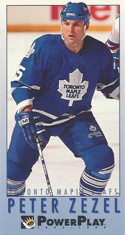 #455 Peter Zezel - Toronto Maple Leafs - 1993-94 Fleer PowerPlay Hockey
