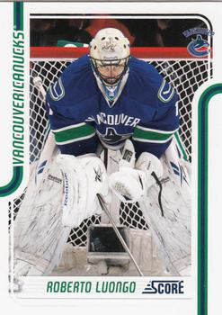 #455 Roberto Luongo - Vancouver Canucks - 2011-12 Score Hockey
