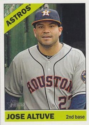 #455a Jose Altuve - Houston Astros - 2015 Topps Heritage Baseball